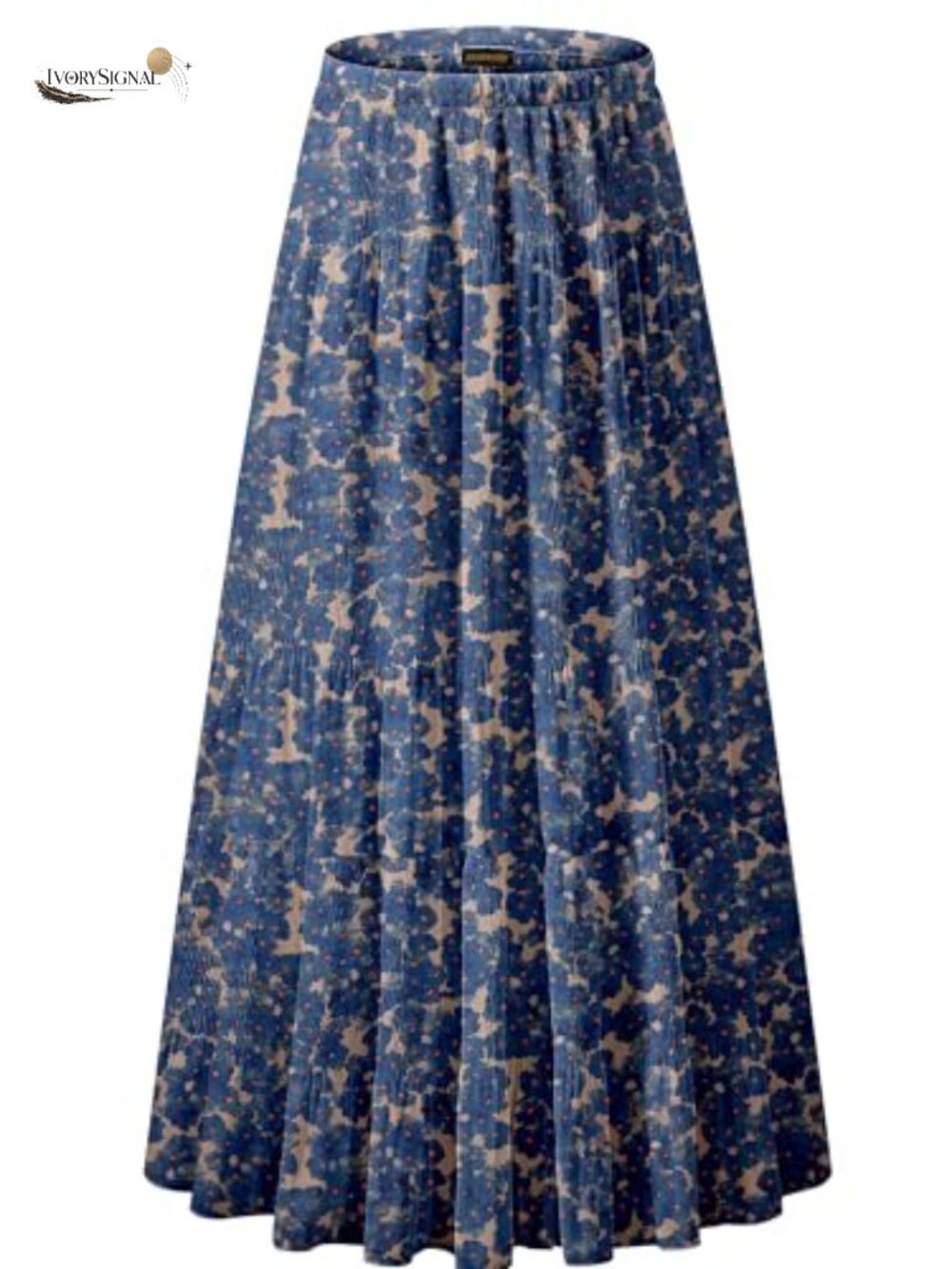 Women's Chiffon High Waist Pleated A-Line Maxi Skirt